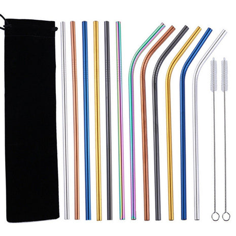 Colored metal straws — gold finish | Cocktail Ceremony