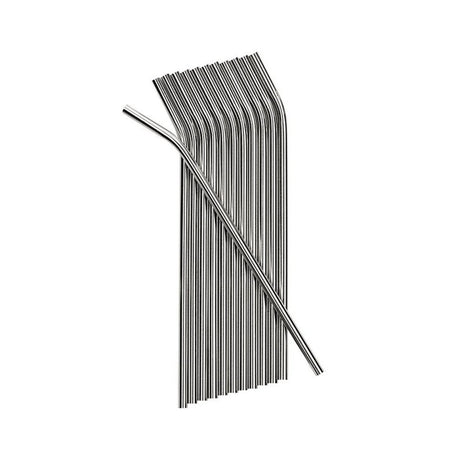 Steel bendy straws, 210mm — in a highball glass | Cocktail Ceremony