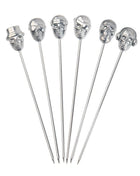 steel skull cocktail picks (pack of 10) - Cocktailceremony