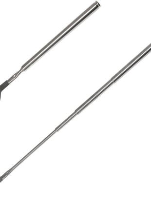 Two metal spoons on a white background