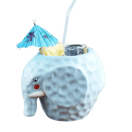 Tiki Mug — Little Elephant, Blue 480ml - Cocktail Ceremony