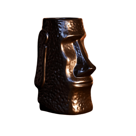 Tiki Mug — Moai Giant, Black 750ml - Cocktail Ceremony