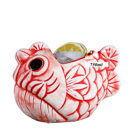 Tiki Mug — Red Piranha 750ml - Cocktail Ceremony